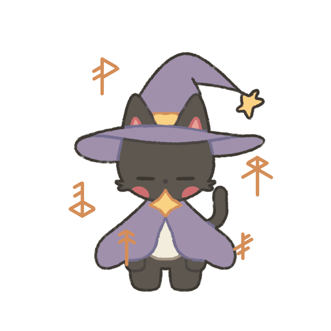 Sage the cat magician, mid-chant